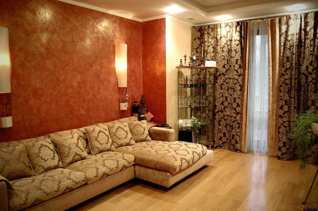 design luminoso del soggiorno in stile orientale