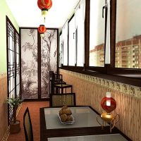 bright design of an apartment in oriental style photo