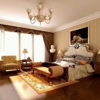 design luminoso camera da letto in foto in stile greco