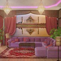 modern oriental style living room facade picture