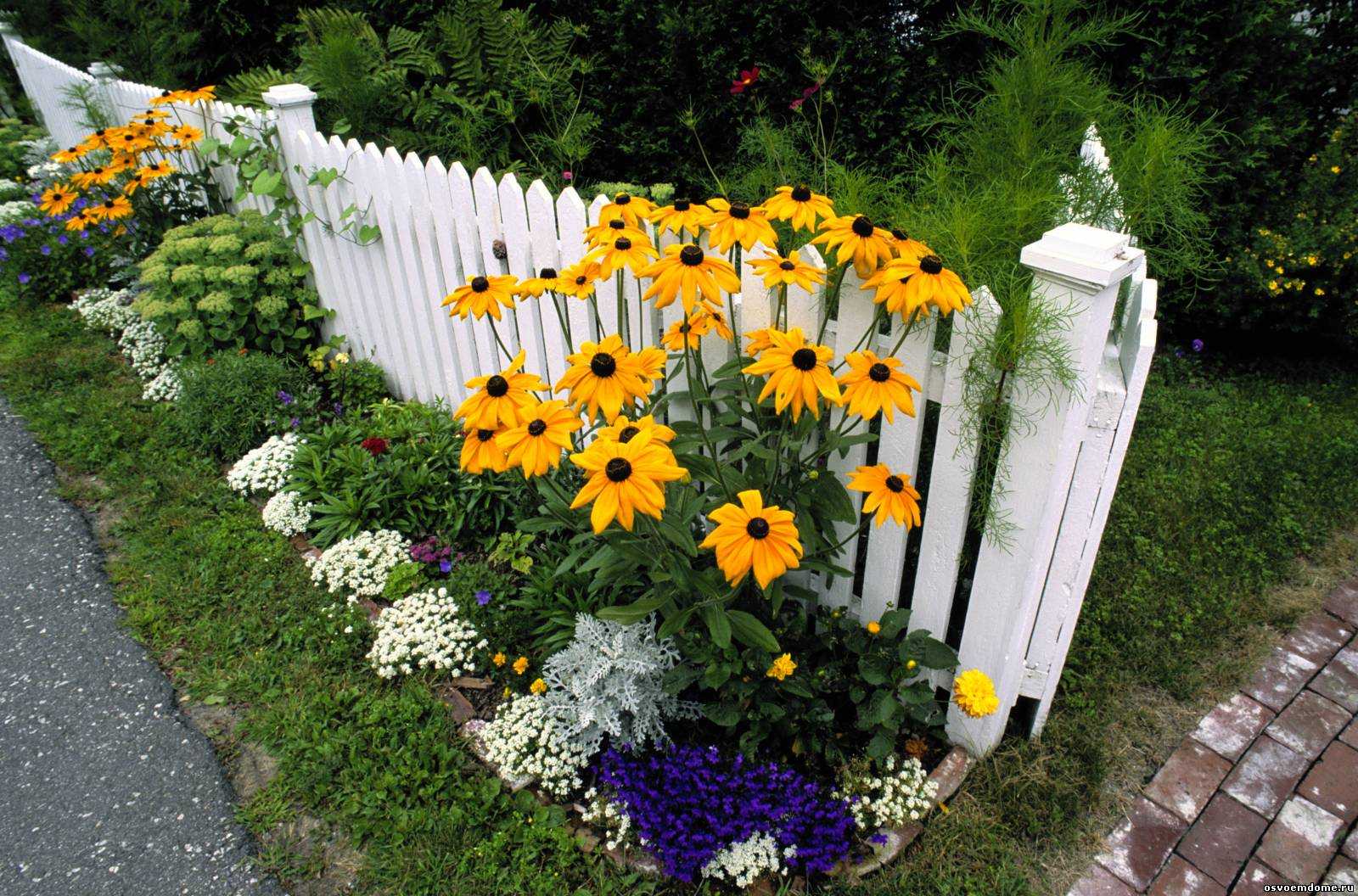 prekrasno stvaranje dizajna ljetne kućice s cvijećem