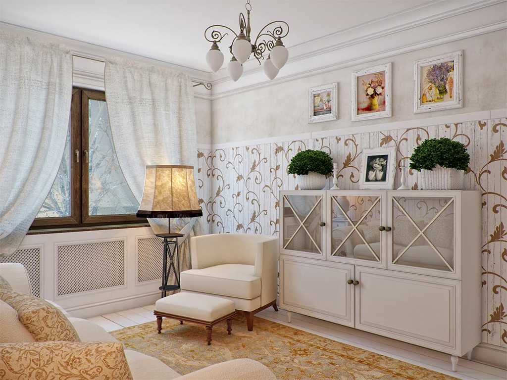 beau salon intérieur de style provençal