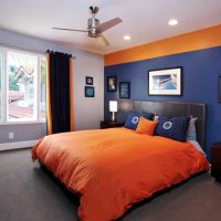 a sötét narancs kombinációja a nappali kialakításában a fénykép többi színével