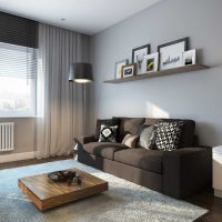 kombinacija svijetlo sive u stilu fotografije spavaće sobe