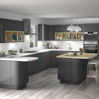 a combination of dark gray in the design of a house picture