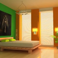 une combinaison d'orange vif à l'intérieur de la maison avec d'autres couleurs de la photo