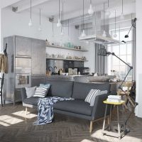 a combination of dark gray in the style of the living room photo