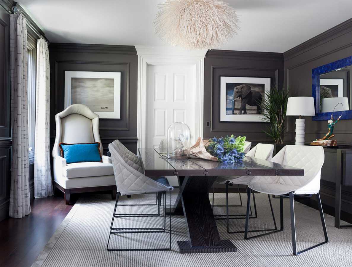 kombinacija tamno sive boje u dekoru stana