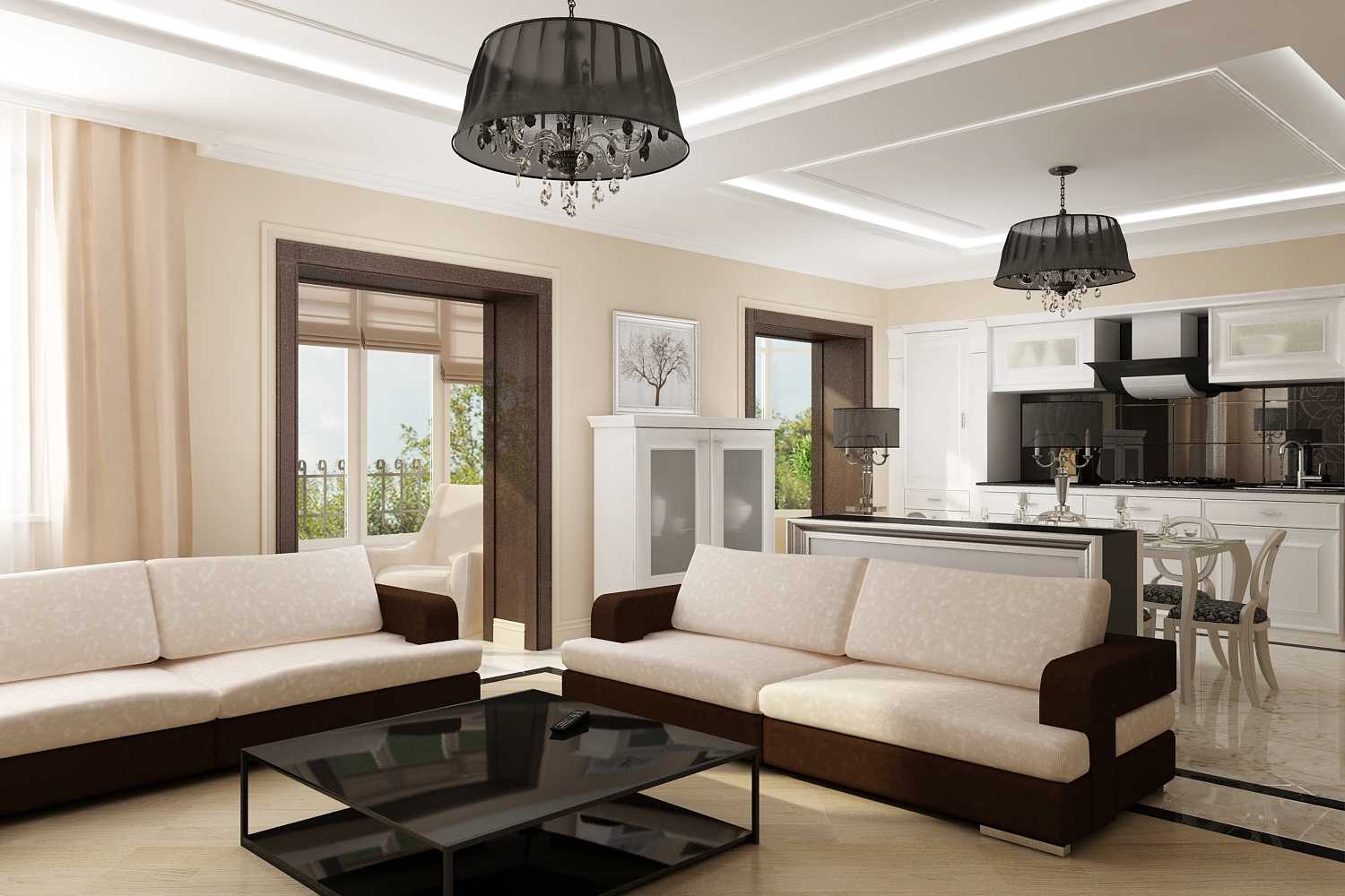 light living room design in modern style