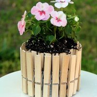 idée de décoration lumineuse de pots de fleurs photo