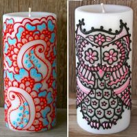 do-it-yourself idea of ​​elegant decoration of candles
