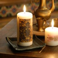 do-it-yourself version of a beautiful candle decor picture