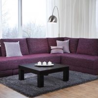 a nappali modern kialakításának változata kanapéval