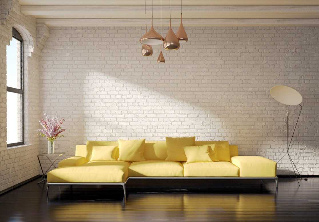 istabas neparastā dizaina ar dīvānu versija