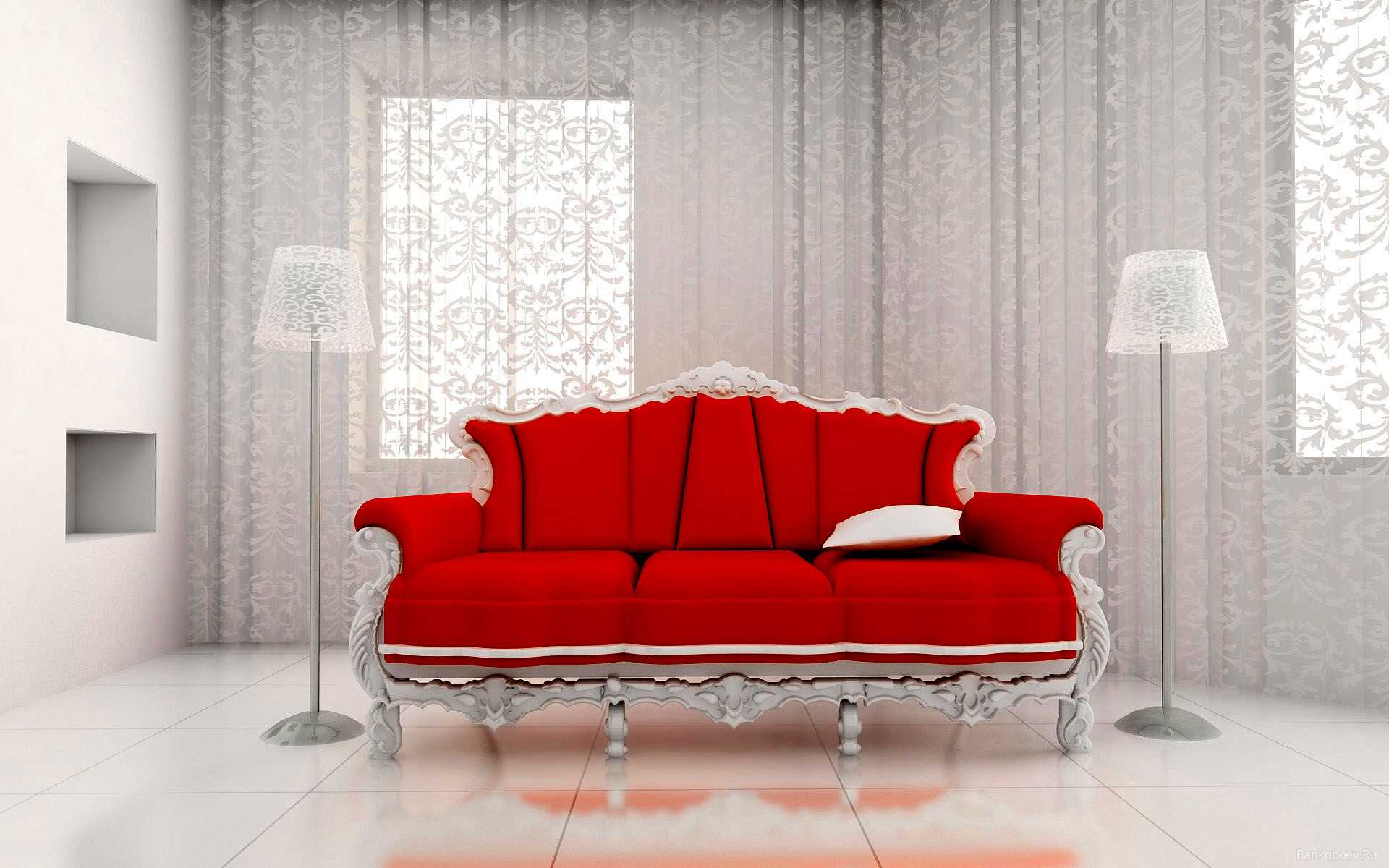 egy modern kanapéval berendezett lakberendezési ötlet