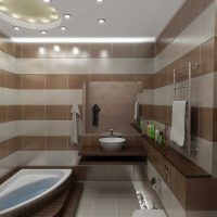 ideja izvornog interijera kupaonice na slici stana