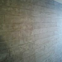 idea di stucchi decorativi luminosi nello stile della camera da letto per foto in cemento