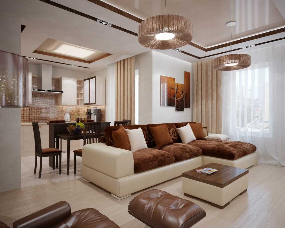 the idea of ​​a bright apartment interior