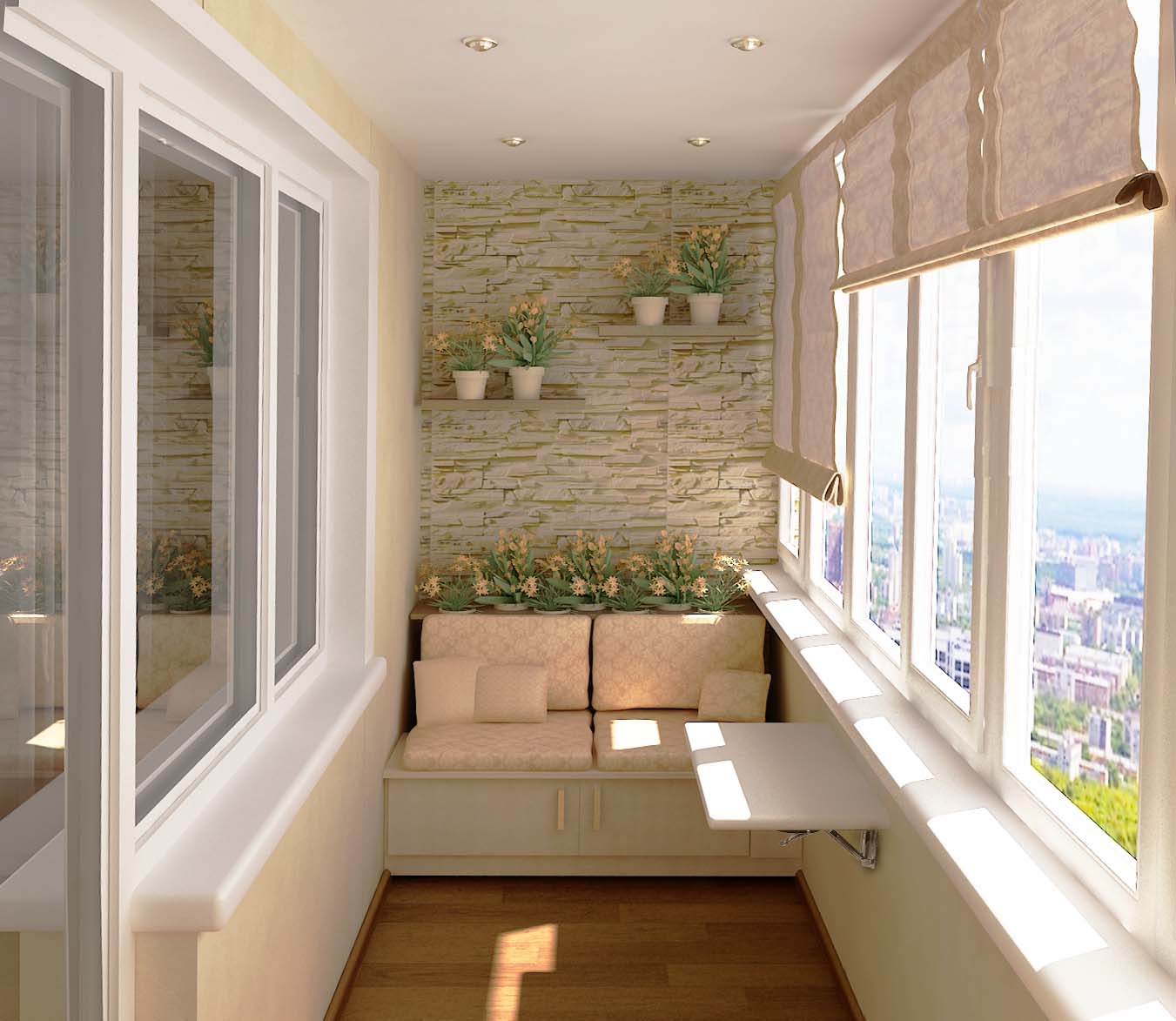 version du design moderne d'un petit balcon