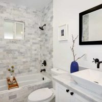 versione del design insolito del bagno nella foto dell'appartamento