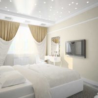 L'idée de la décoration lumineuse de la photo de style chambre