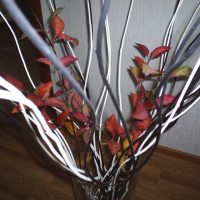 l'idée d'un beau vase de sol intérieur avec image de branches décoratives