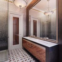 versione del design del bagno originale nella foto dell'appartamento