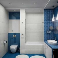 idée de design inhabituel d'une salle de bain dans une photo d'appartement