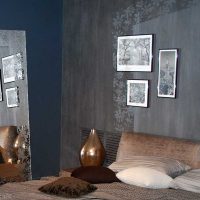 l'idea di stucchi decorativi luminosi nello stile di un appartamento per foto in cemento