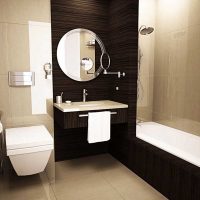 ideja neobičnog stila kupaonice na slici stana