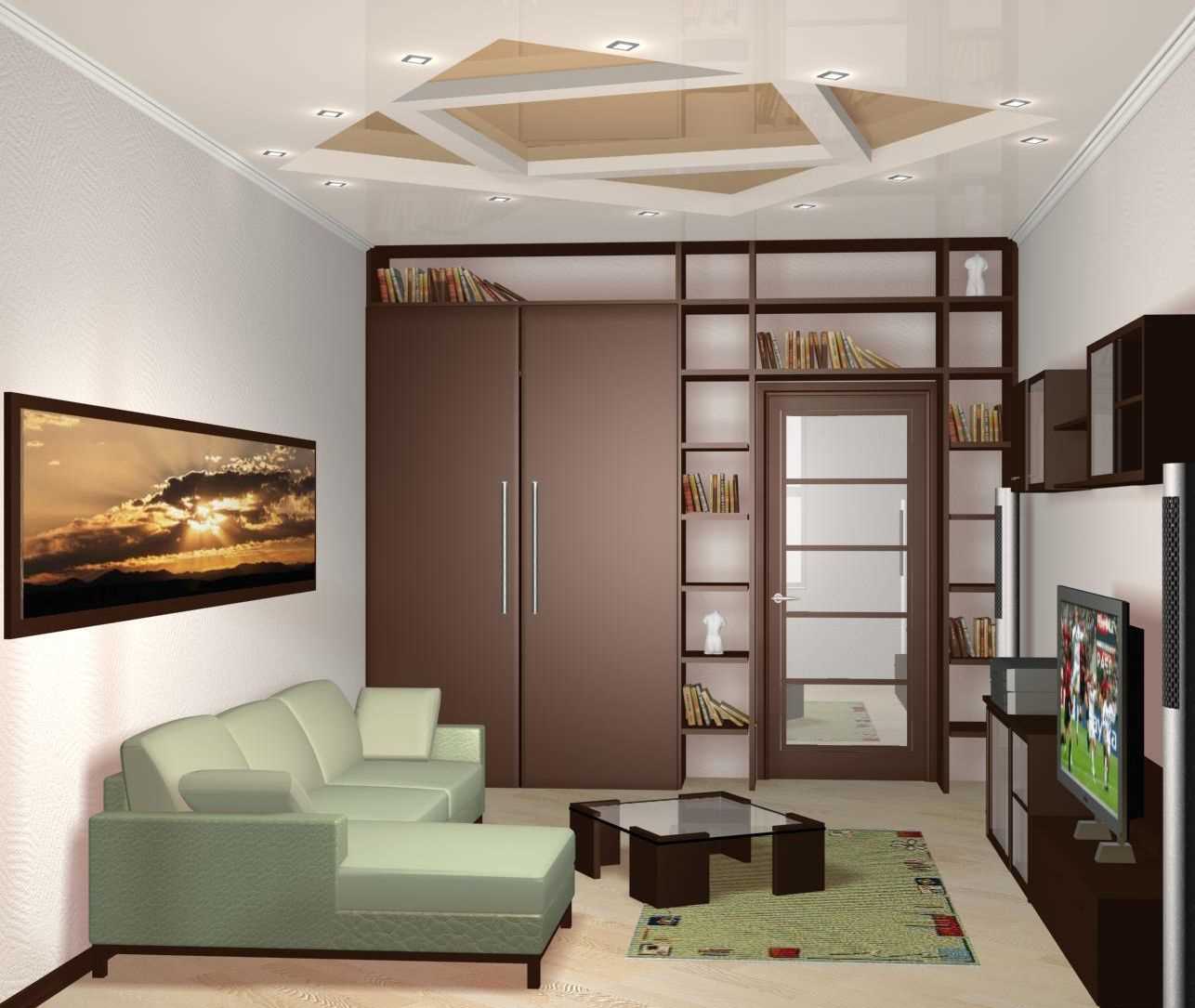 versione del design moderno del soggiorno di 17 metri quadrati