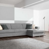 идеята за красив декор за хол с картина на диван