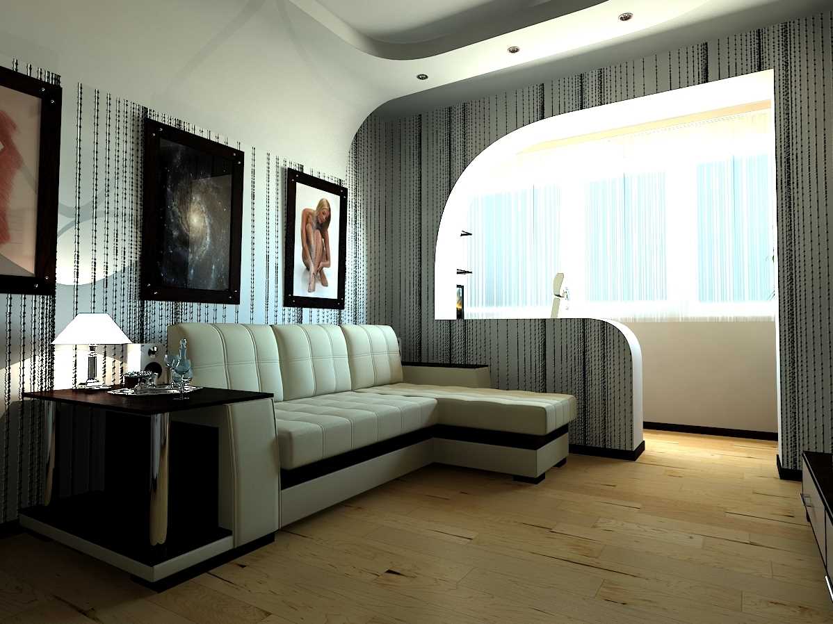 l'idea del design originale del soggiorno di 17 metri quadrati