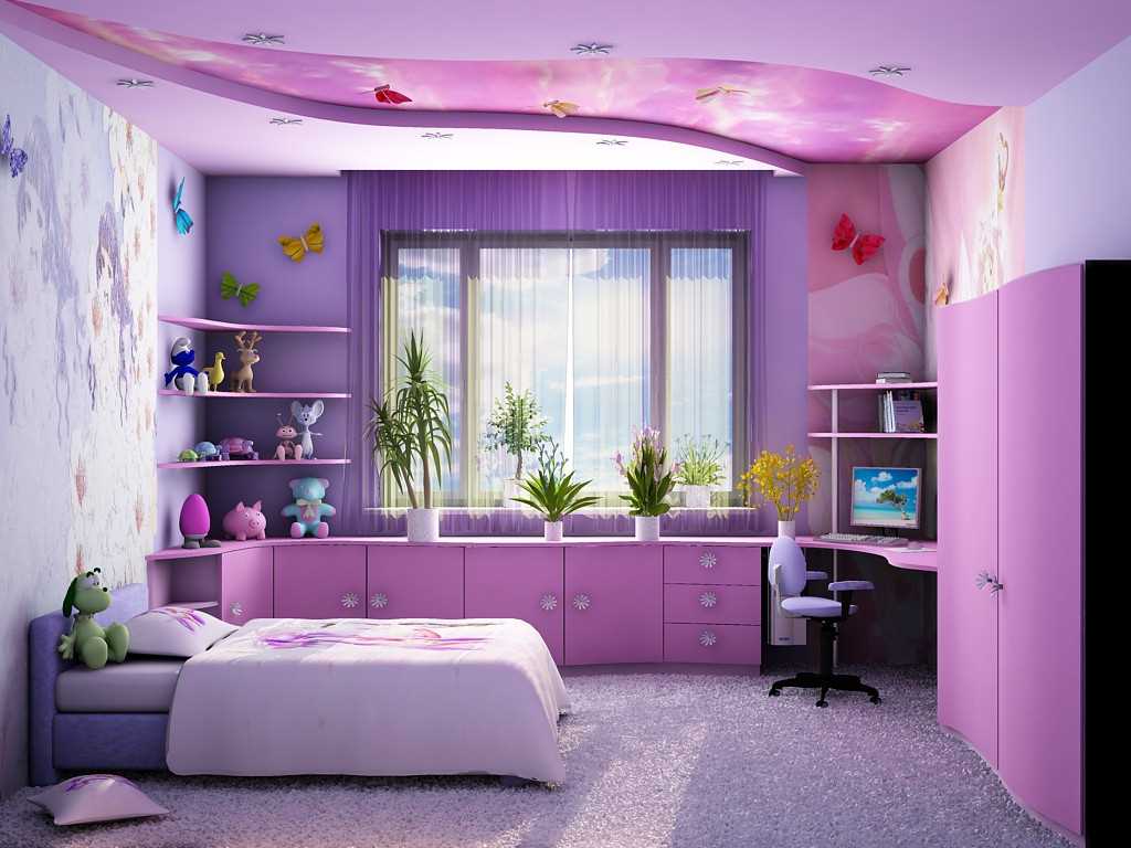l'idée d'une chambre colorée pour une fille