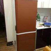 idea di una decorazione luminosa del frigorifero nella foto della cucina