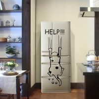 variante di un bellissimo design del frigorifero nella foto della cucina