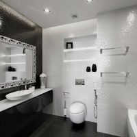 l'idea di un bellissimo design del bagno nella foto dell'appartamento