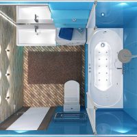 versie van de heldere stijl van de badkamer 6 m² foto