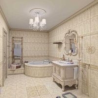 L'idea di un design bagno leggero in una foto in stile classico