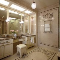 l'idea di un interno leggero per il bagno in una foto in stile classico