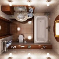 idea of ​​a beautiful bathroom design 2.5 sq.m picture
