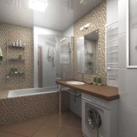 gražaus vonios kambario dizaino versija, 6 kv.m nuotrauka