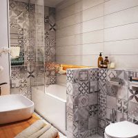 l'idée d'une belle salle de bain de style de 3 m² photo