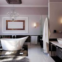 version du style moderne de la salle de bain en noir et blanc