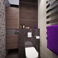 idea of ​​an unusual style of a bathroom 2.5 sq.m picture