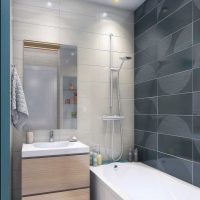 idee van een ongewoon badkamerinterieur 6 m² beeld