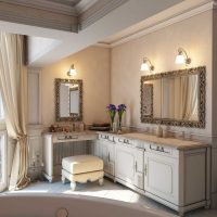 versione dell'insolito interno del bagno in una foto in stile classico