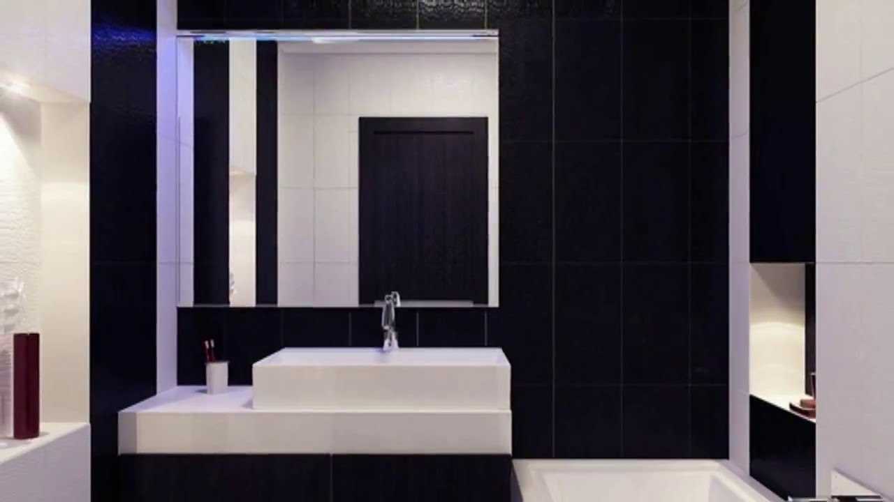 версия на модерния дизайн на банята 6 кв.м