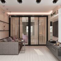 version du décor lumineux d'un appartement moderne photo 70 m²
