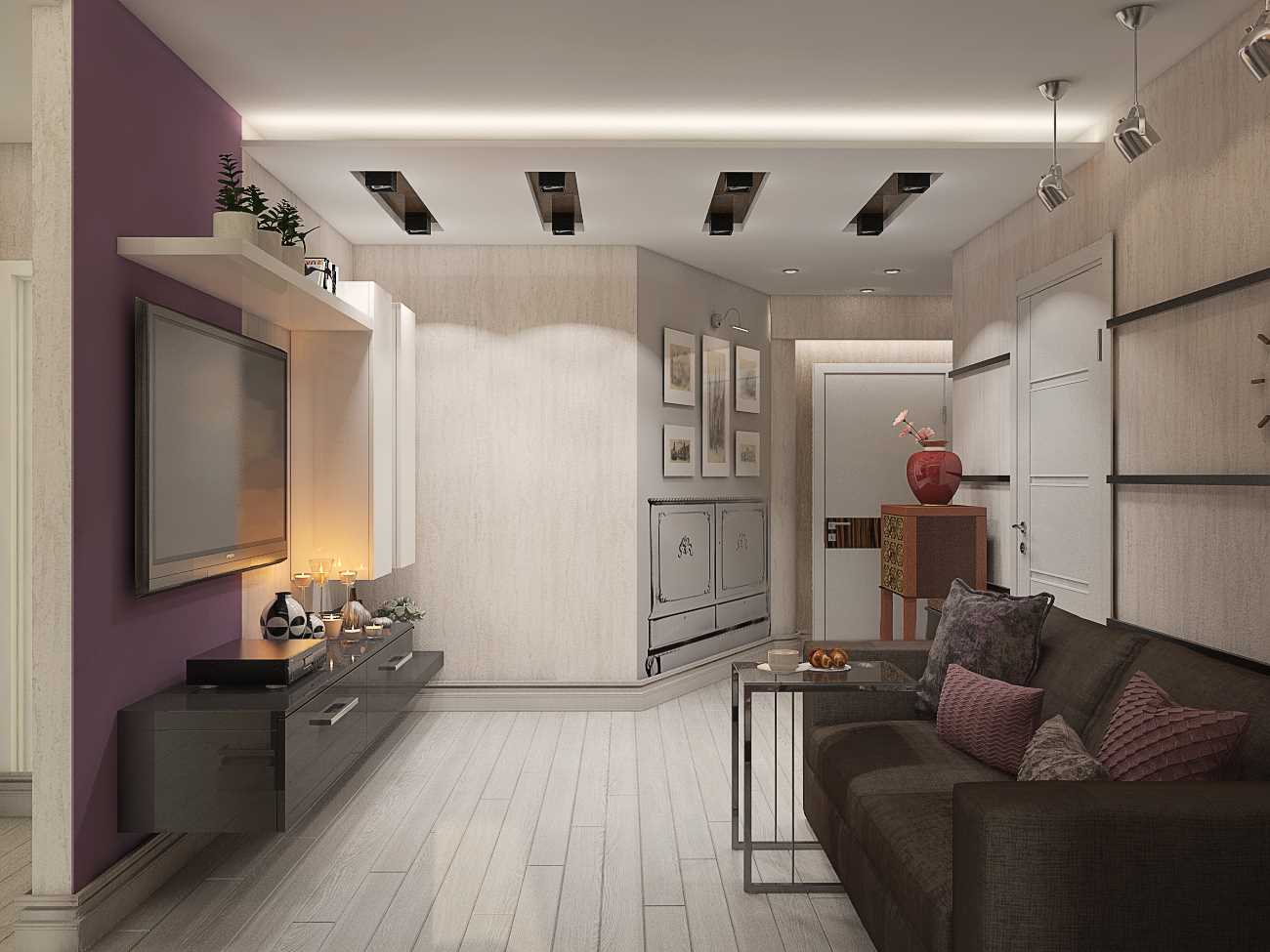 Un exemple d'un beau design d'un appartement moderne de 70 m²